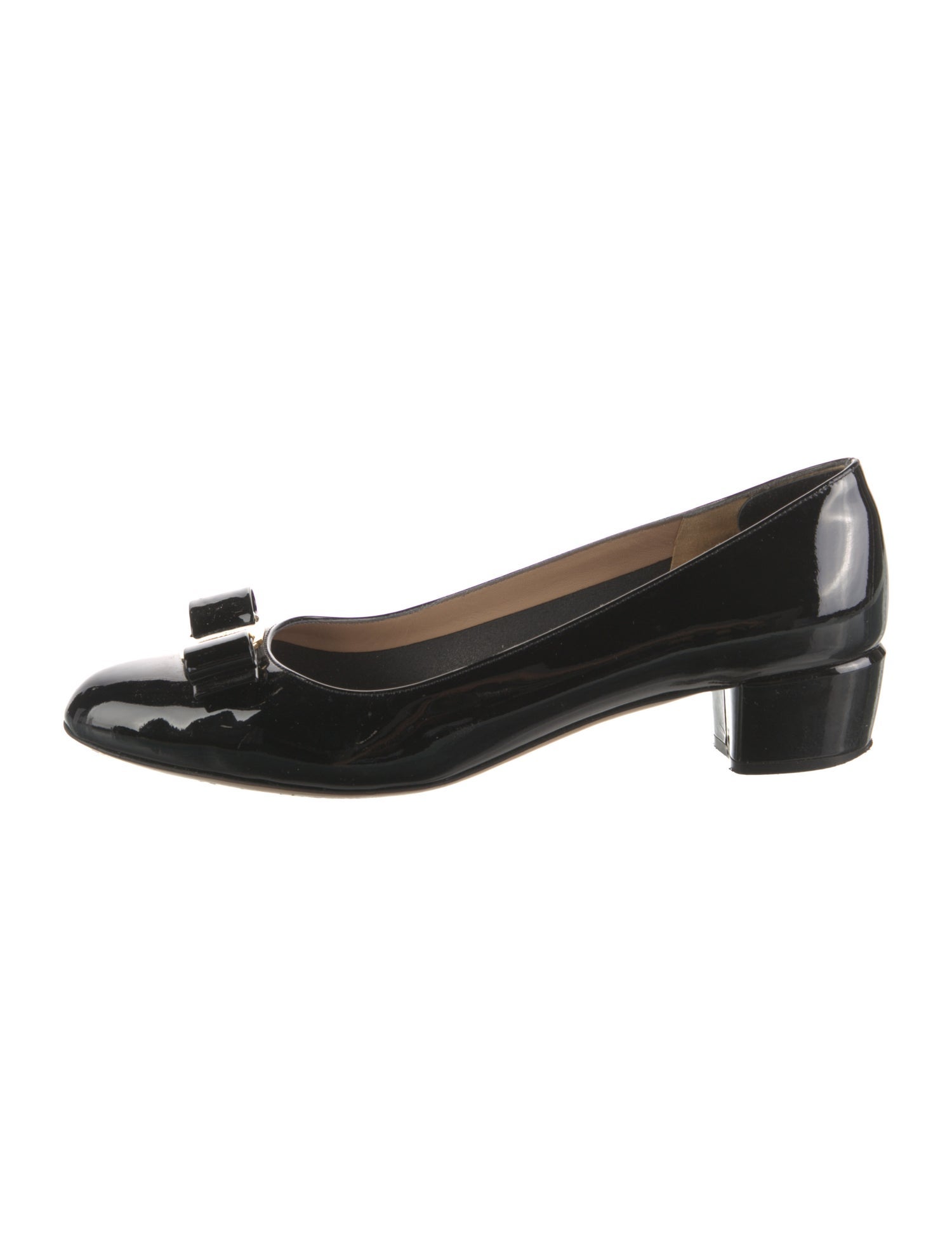 Salvatore Ferragamo Vara Bow Accent Patent Leather Flats