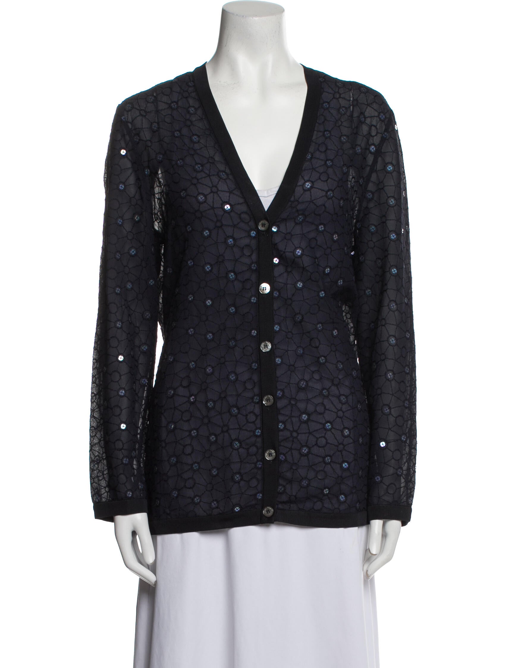 Salvatore Ferragamo Silk V-Neck Sweater