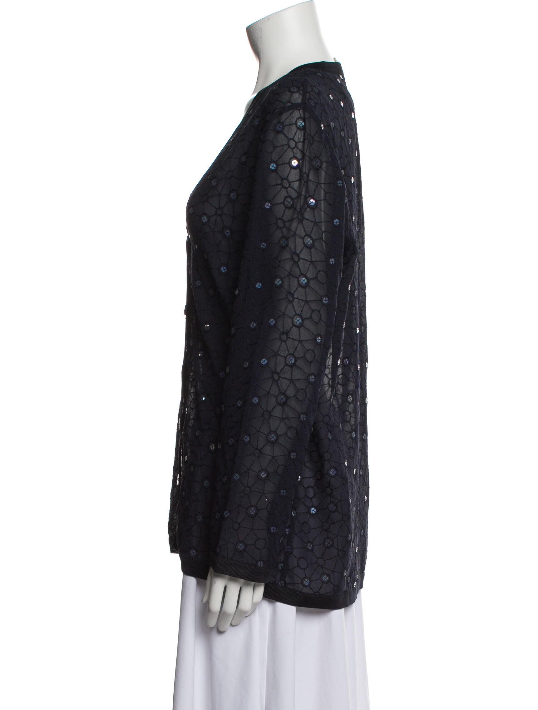 Salvatore Ferragamo Silk V-Neck Sweater