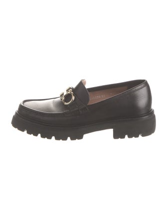 Salvatore Ferragamo Gancini Logo Leather Loafers