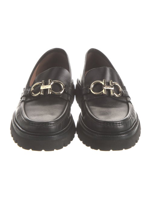 Salvatore Ferragamo Gancini Logo Leather Loafers
