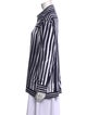 Salvatore Ferragamo Silk Striped Button-Up Top
