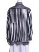 Salvatore Ferragamo Silk Striped Button-Up Top