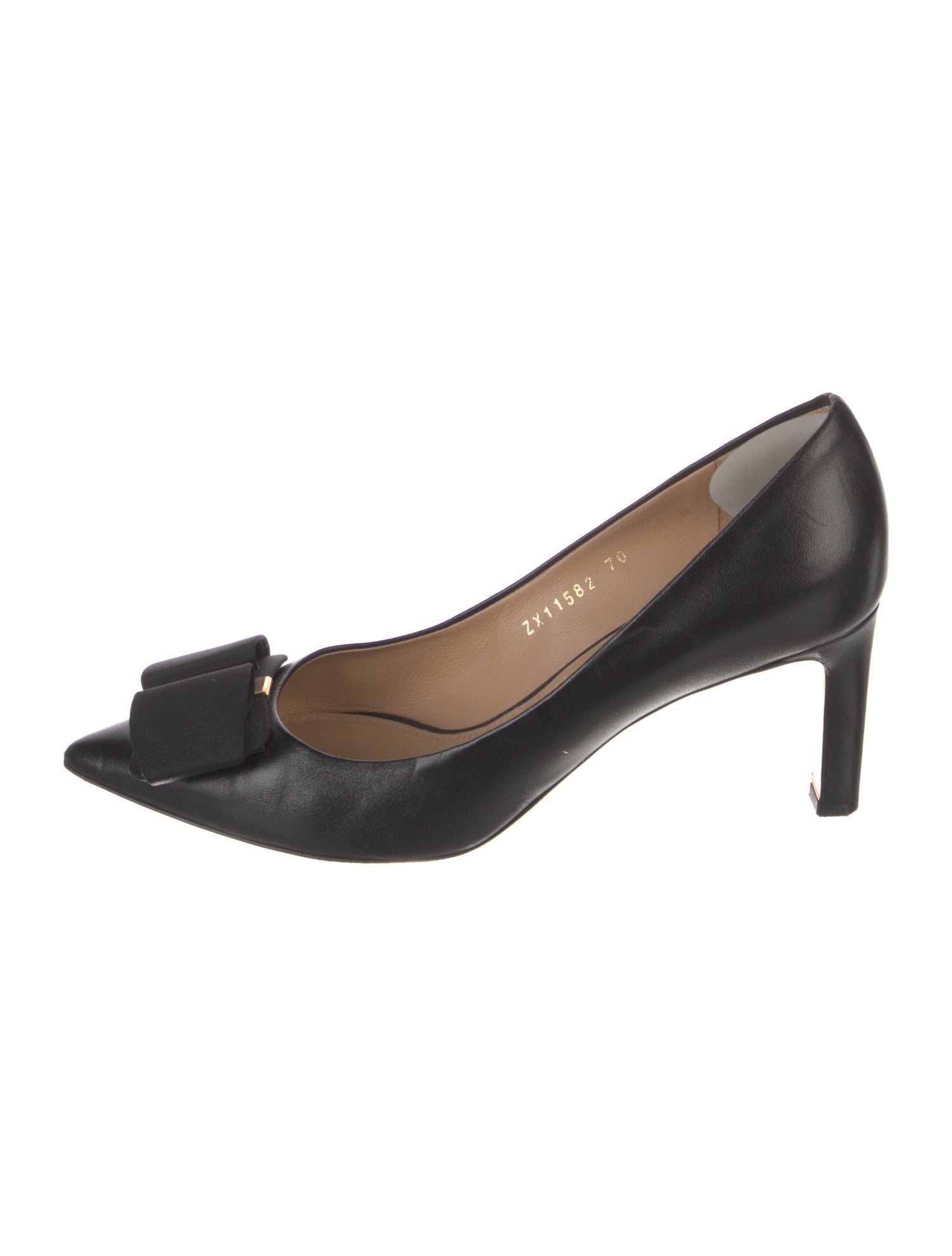 Salvatore Ferragamo Vara Bow Accent Leather Pumps