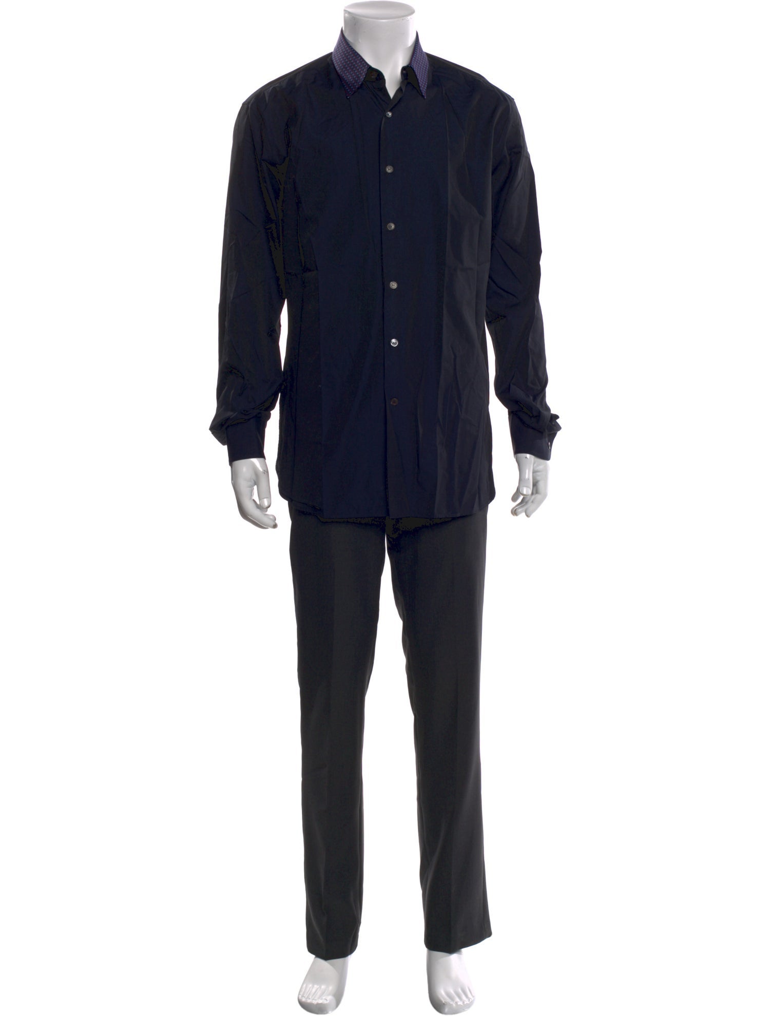 Salvatore Ferragamo Striped Long Sleeve Dress Shirt