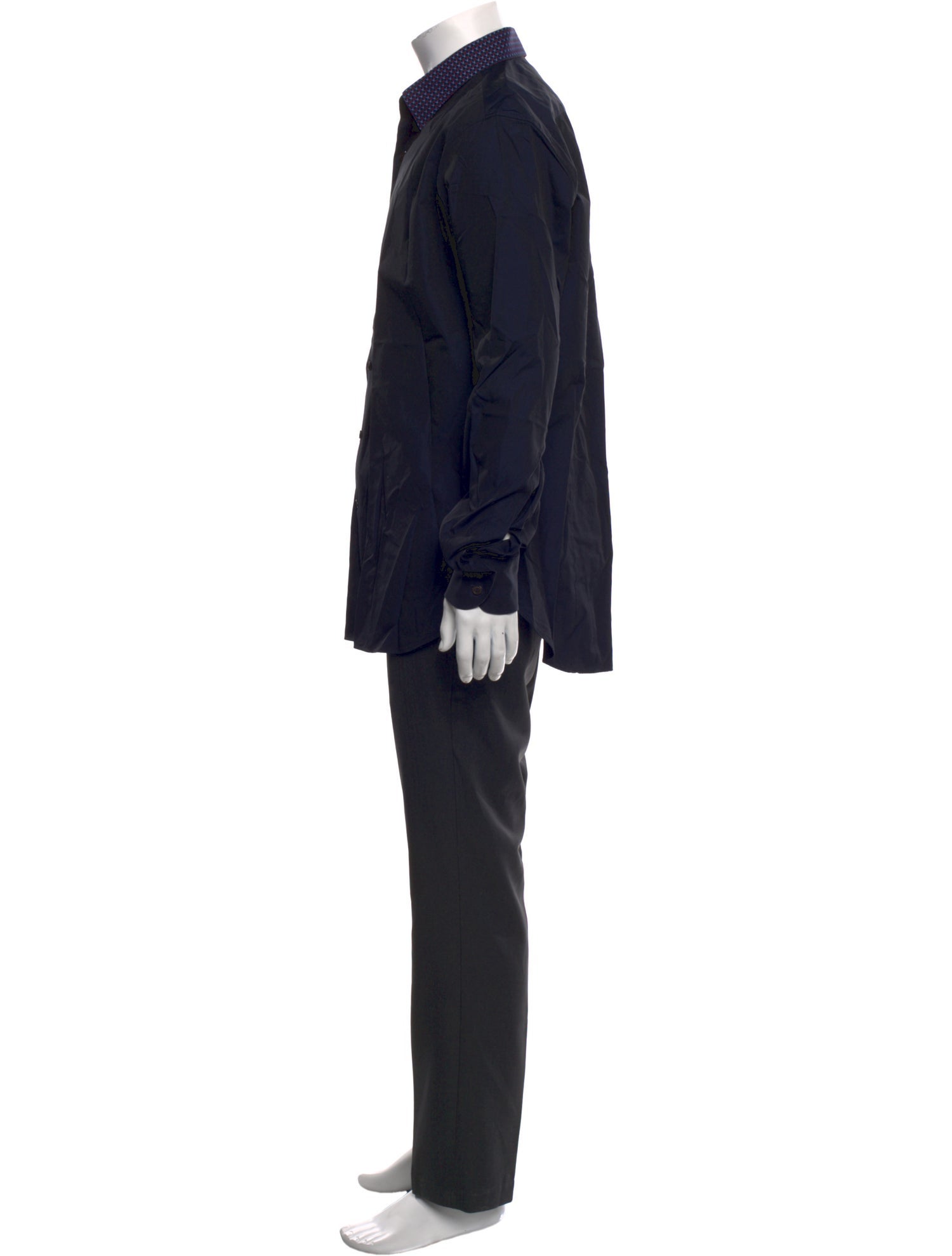 Salvatore Ferragamo Striped Long Sleeve Dress Shirt