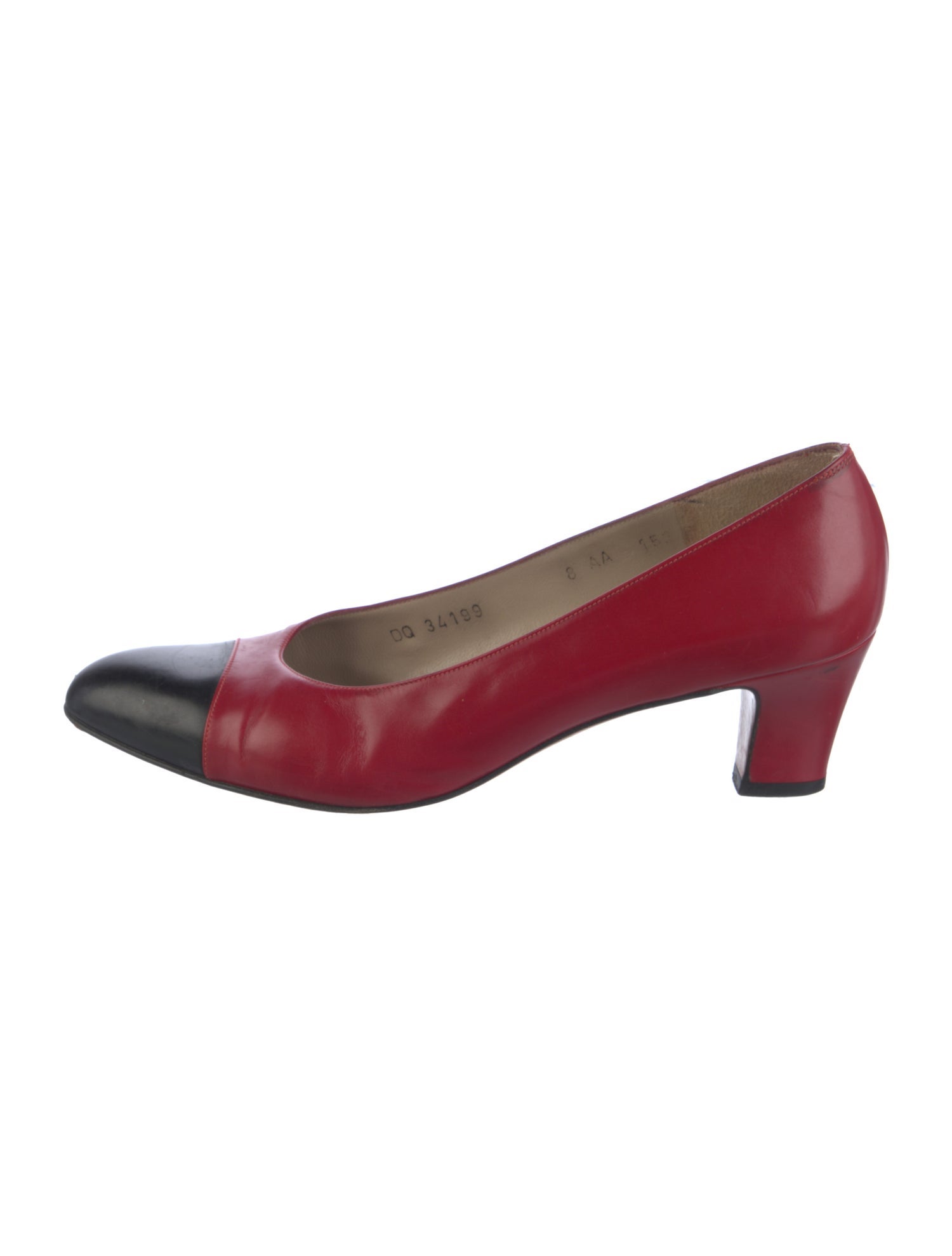 Salvatore Ferragamo Leather Colorblock Pattern Pumps