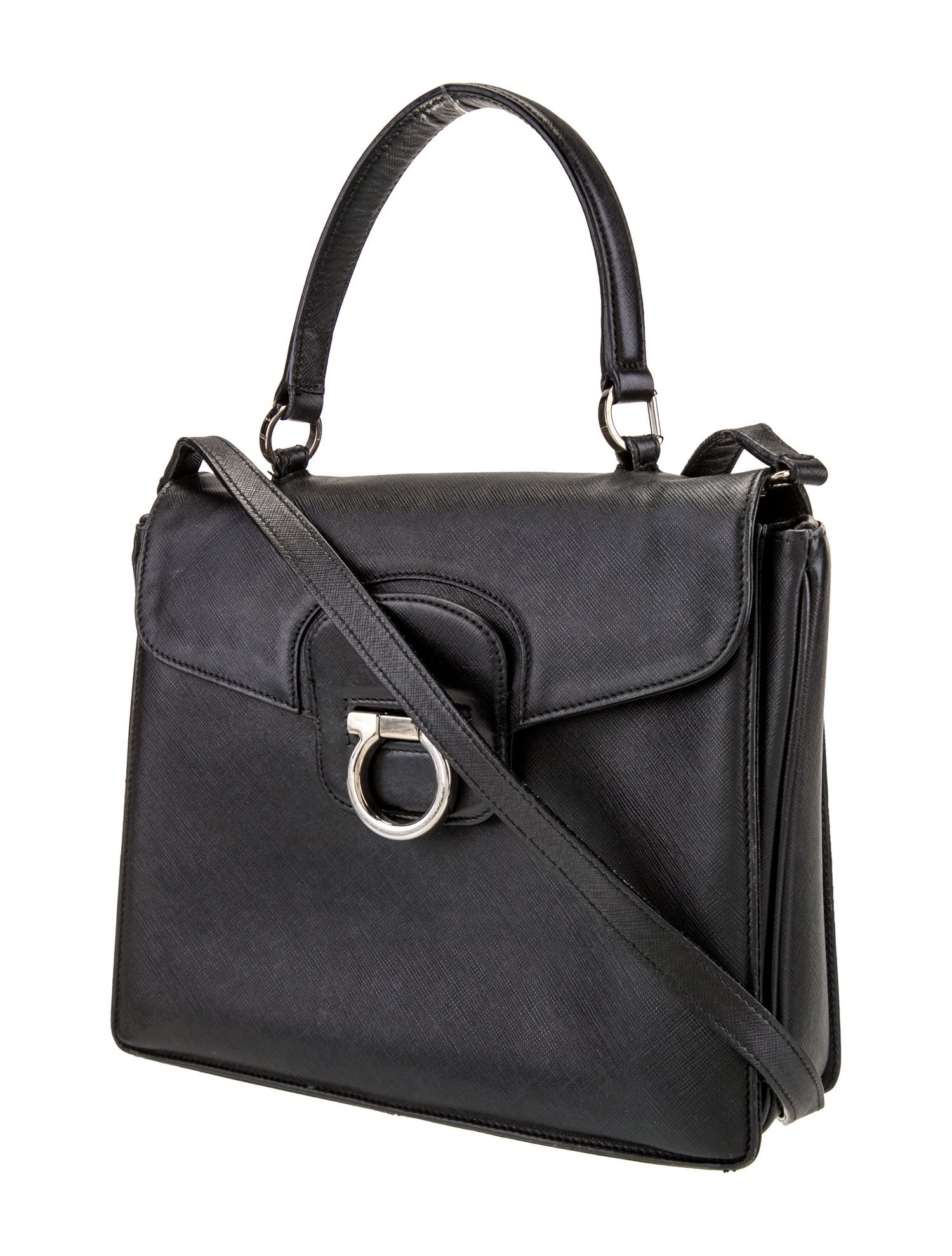 Salvatore Ferragamo Gancio Shoulder Bag - Black Shoulder