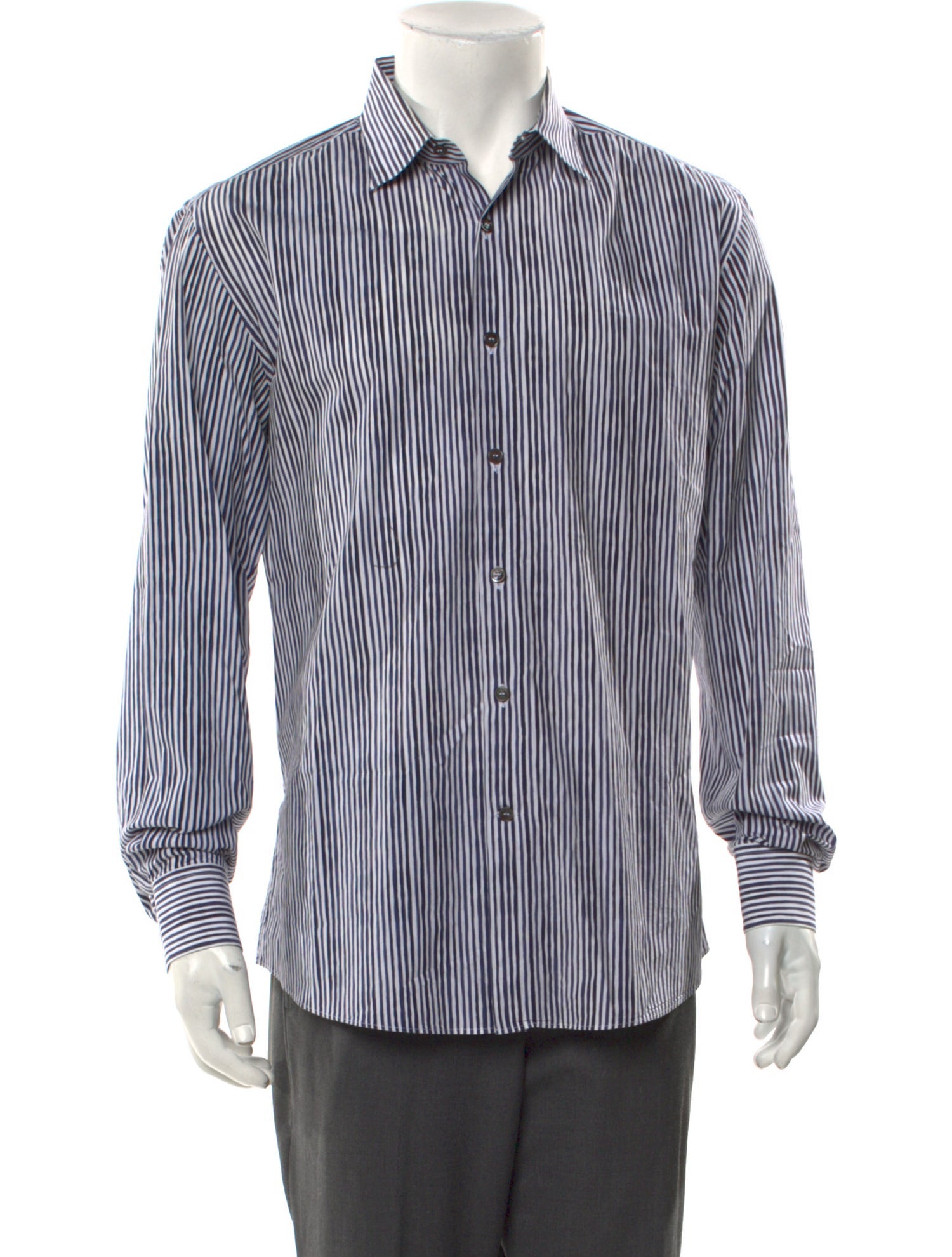 Salvatore Ferragamo Striped Long Sleeve Shirt