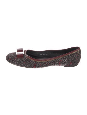Salvatore Ferragamo Flats Vara Bow Accent Accents Ballet 9