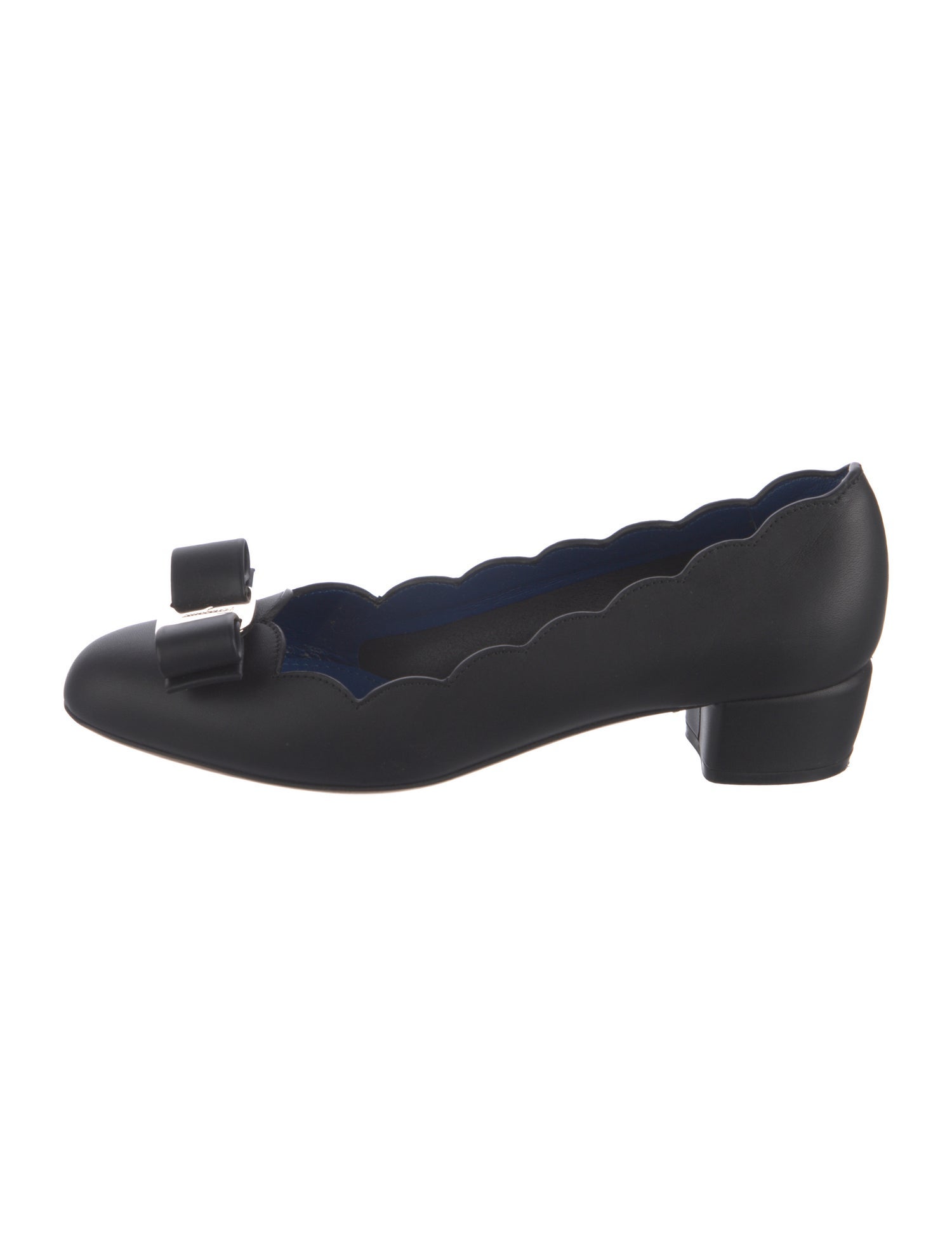 Salvatore Ferragamo Vara Bow Accent Leather Flats