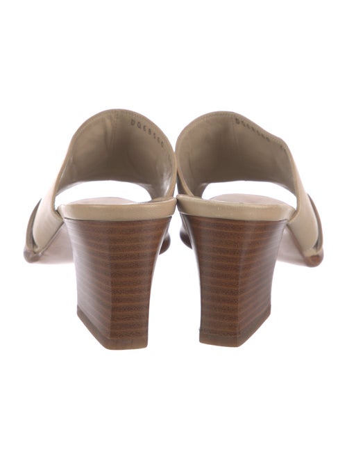 Salvatore Ferragamo Gancini Logo Leather Slides