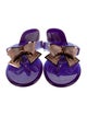 Salvatore Ferragamo Rubber Bow Accents Slides
