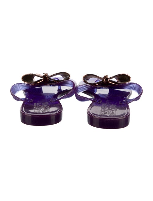 Salvatore Ferragamo Rubber Bow Accents Slides