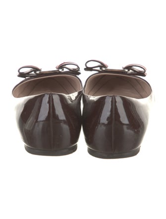 Salvatore Ferragamo Vara Bow Accent Patent Leather Ballet Flats