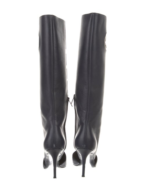 Salvatore Ferragamo Leather Cutout Accent Boots