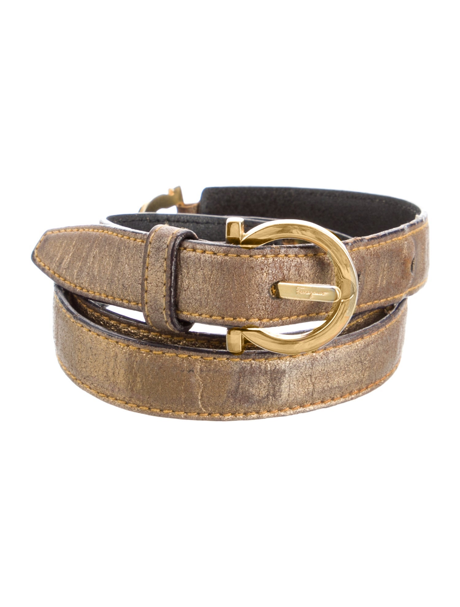 Salvatore Ferragamo Skinny Leather Belt