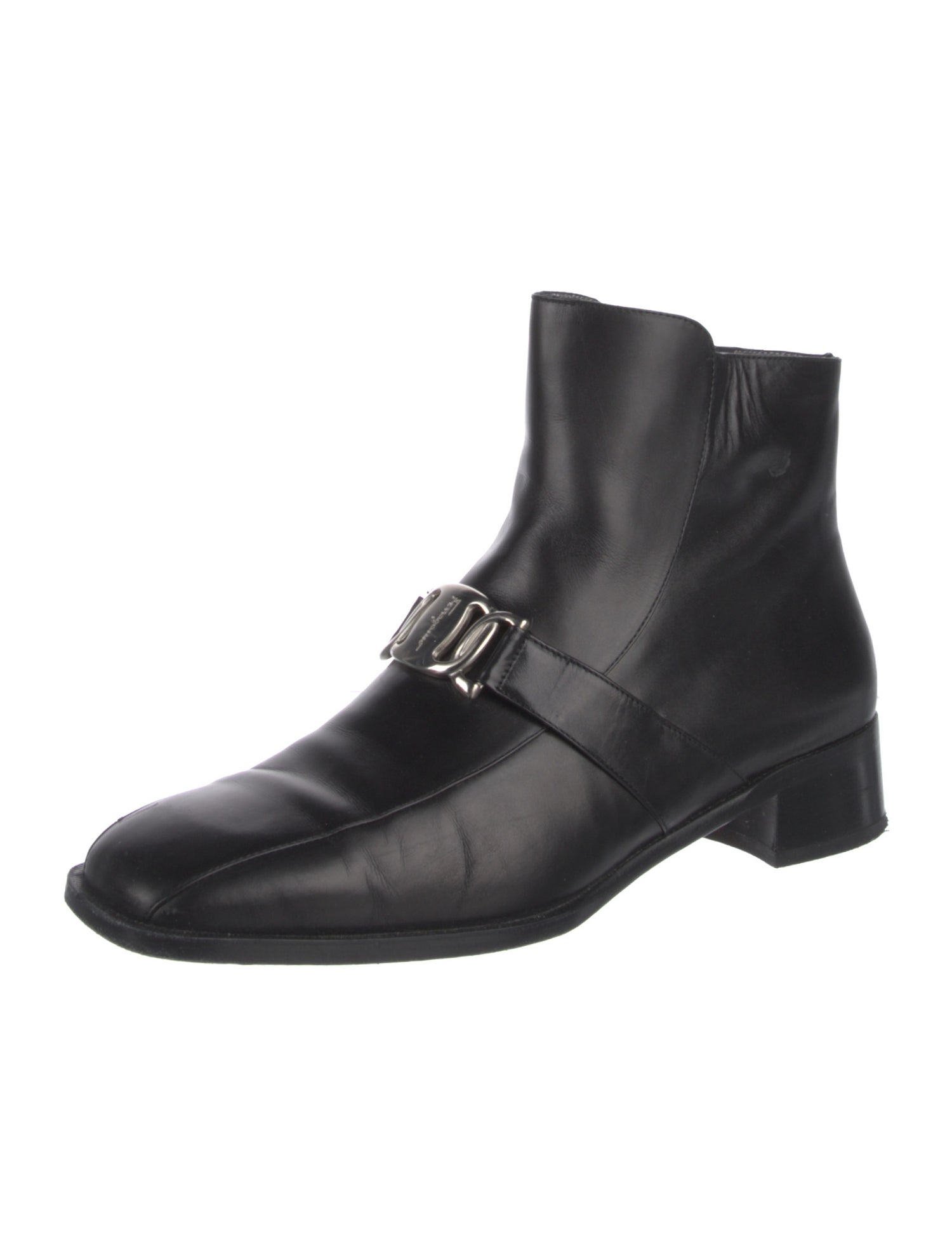 Salvatore Ferragamo Vara Bow Accent Leather Boots