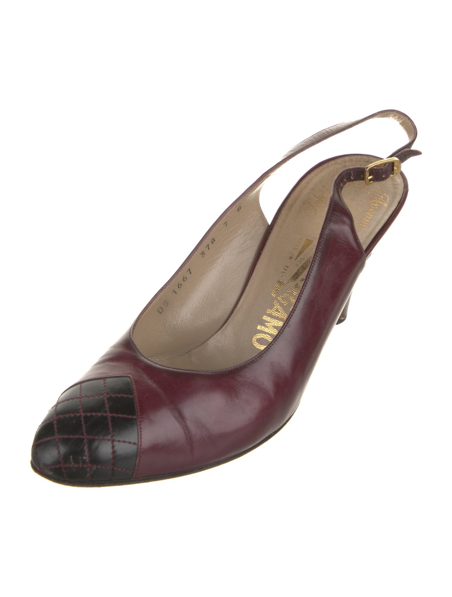 Salvatore Ferragamo Leather Slingback Pumps
