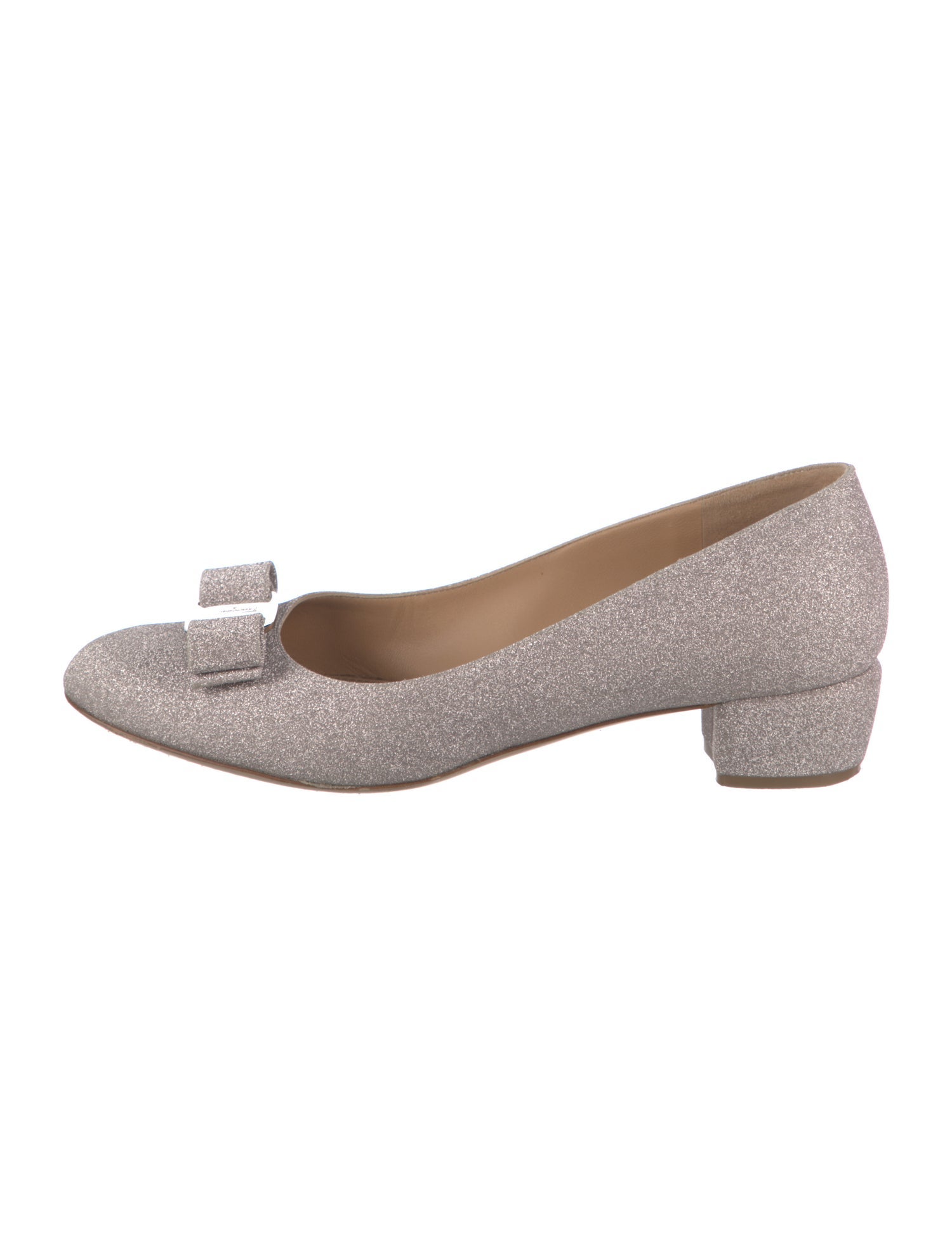 Salvatore Ferragamo Glitter Glitter Accents Pumps
