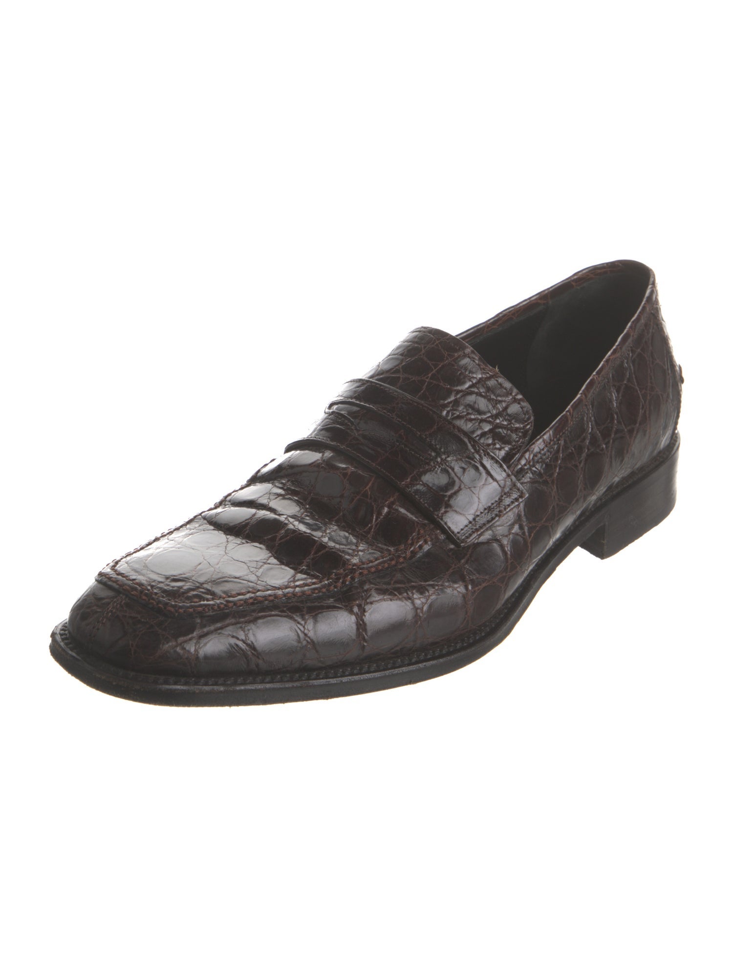 Salvatore Ferragamo Crocodile Dress Loafers