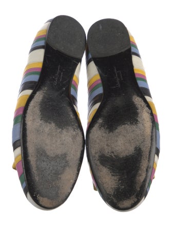 Salvatore Ferragamo Vara Bow Accent Leather Ballet Flats
