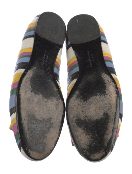 Salvatore Ferragamo Vara Bow Accent Leather Ballet Flats