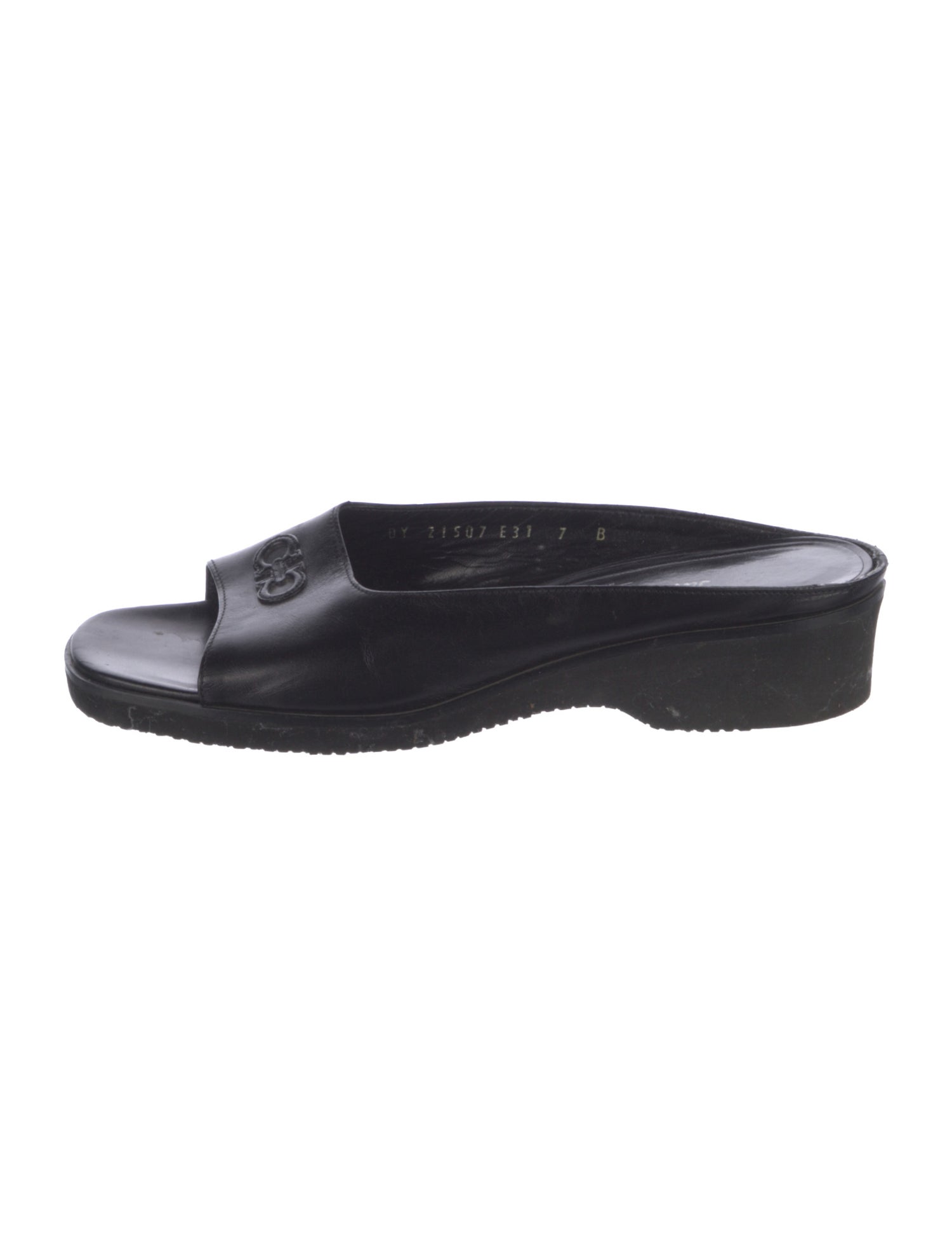 Salvatore Ferragamo Leather Slides