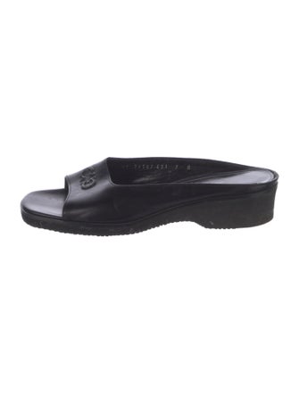 Salvatore Ferragamo Leather Slides