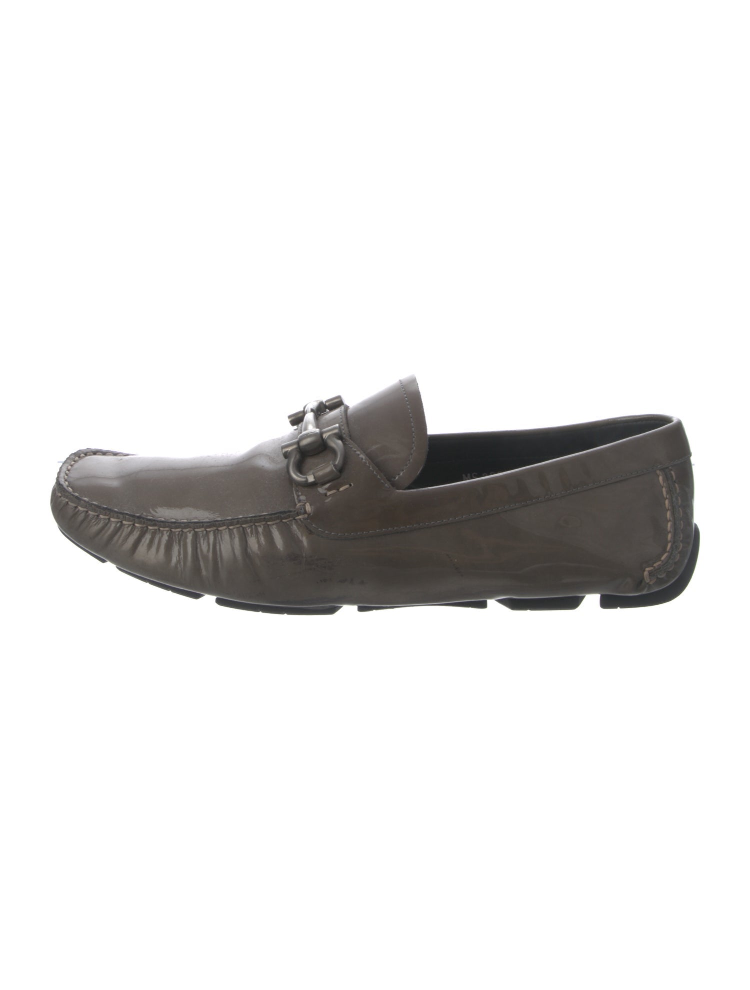 Salvatore Ferragamo Gancini Logo Leather Moccasins