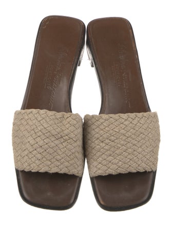 Salvatore Ferragamo Braided Accents Slides