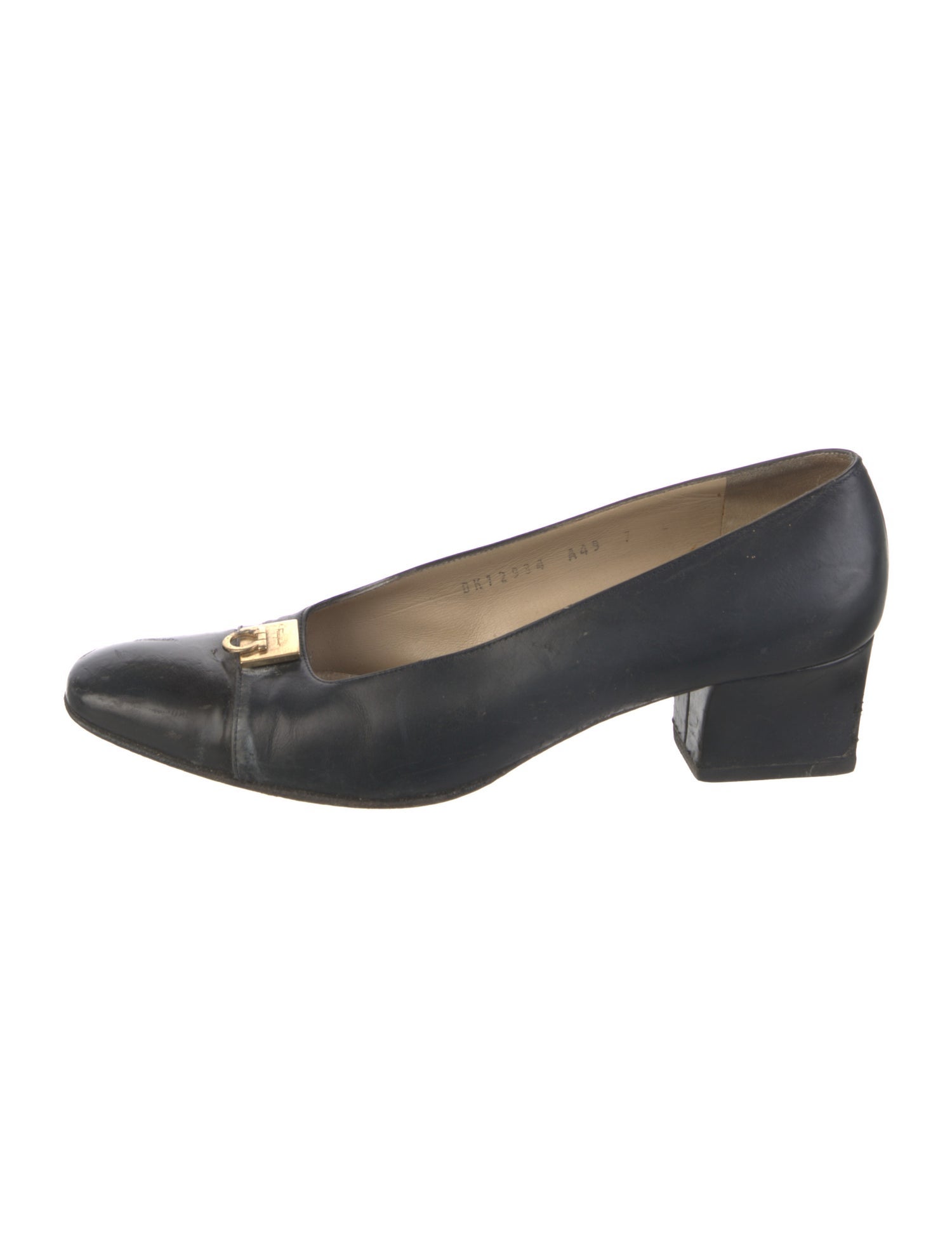 Salvatore Ferragamo Gancini Logo Leather Pumps