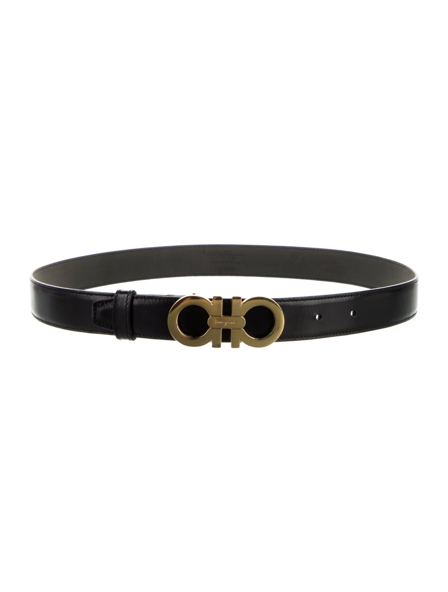 Salvatore Ferragamo Skinny Leather Belt Kit