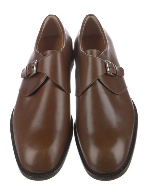 Salvatore Ferragamo Leather Monk Straps