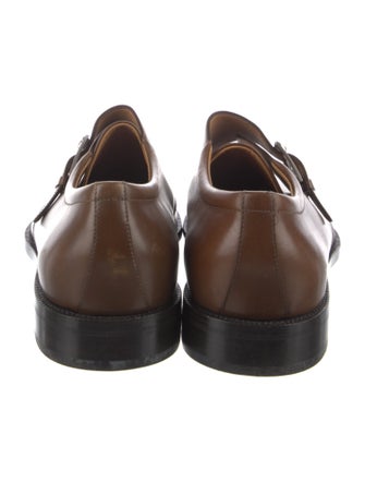 Salvatore Ferragamo Leather Monk Straps