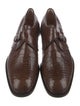 Salvatore Ferragamo Embossed Leather Monk Straps