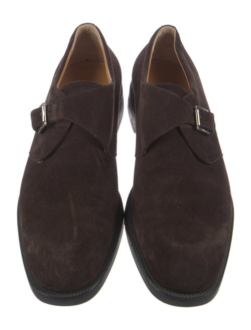 Salvatore Ferragamo Suede Monk Straps