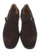 Salvatore Ferragamo Suede Monk Straps