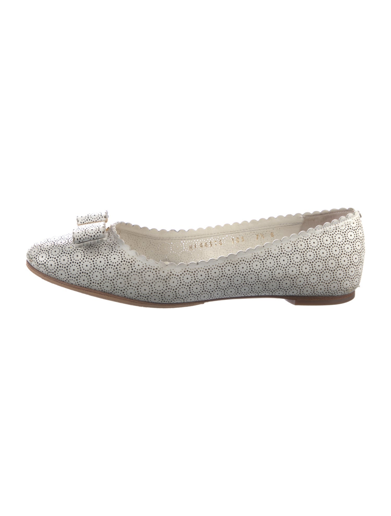 Salvatore Ferragamo Vara Bow Accent Leather Ballet Flats