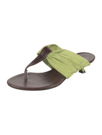 Salvatore Ferragamo Suede Slides