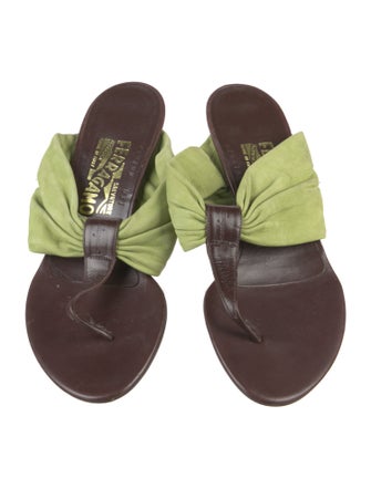 Salvatore Ferragamo Suede Slides