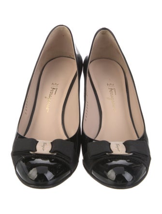 Salvatore Ferragamo Vara Bow Accent Patent Leather Pumps