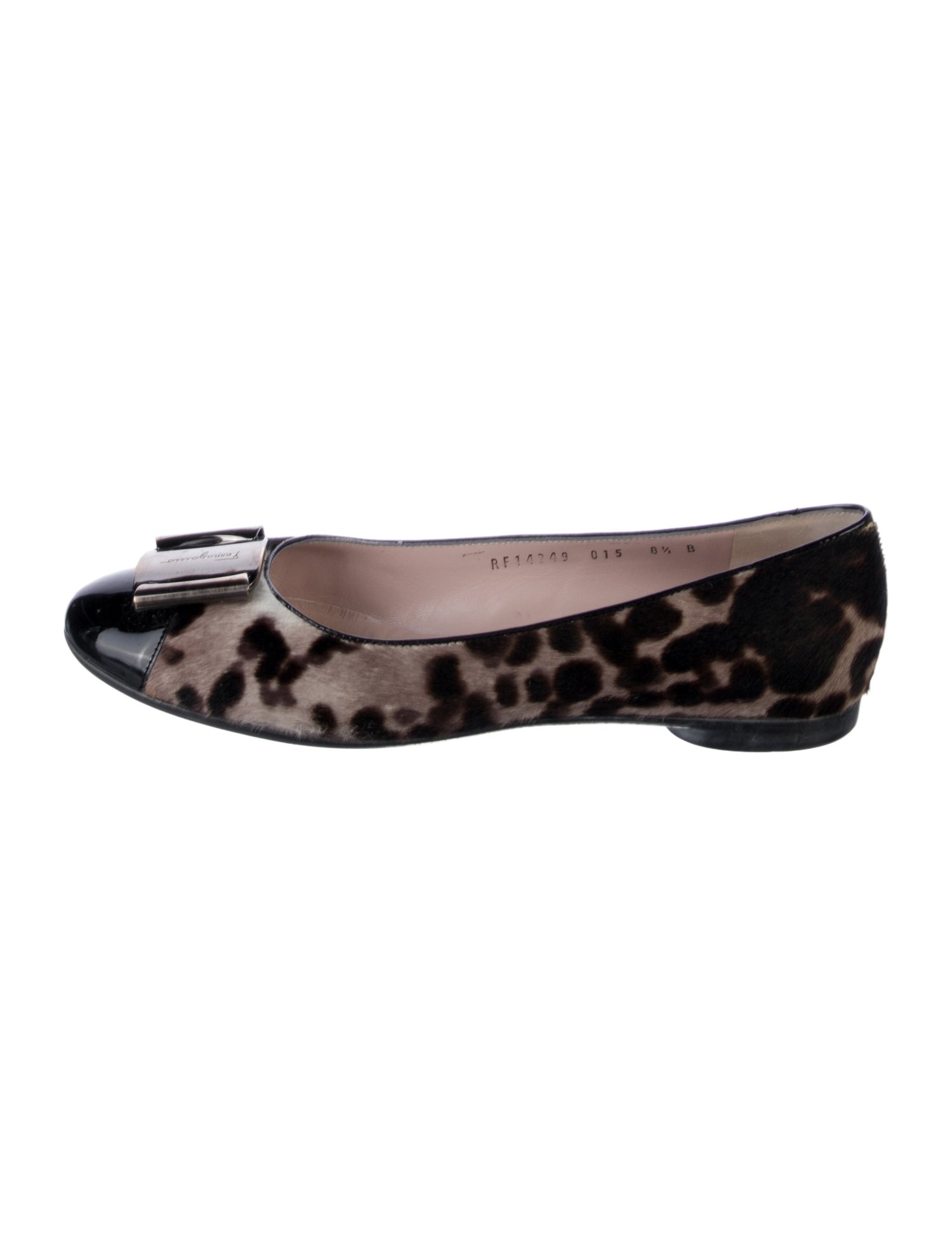 Salvatore Ferragamo Ponyhair Animal Print Ballet Flats