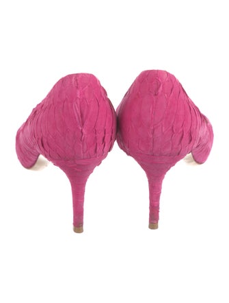 Salvatore Ferragamo Snakeskin D'Orsay Pumps