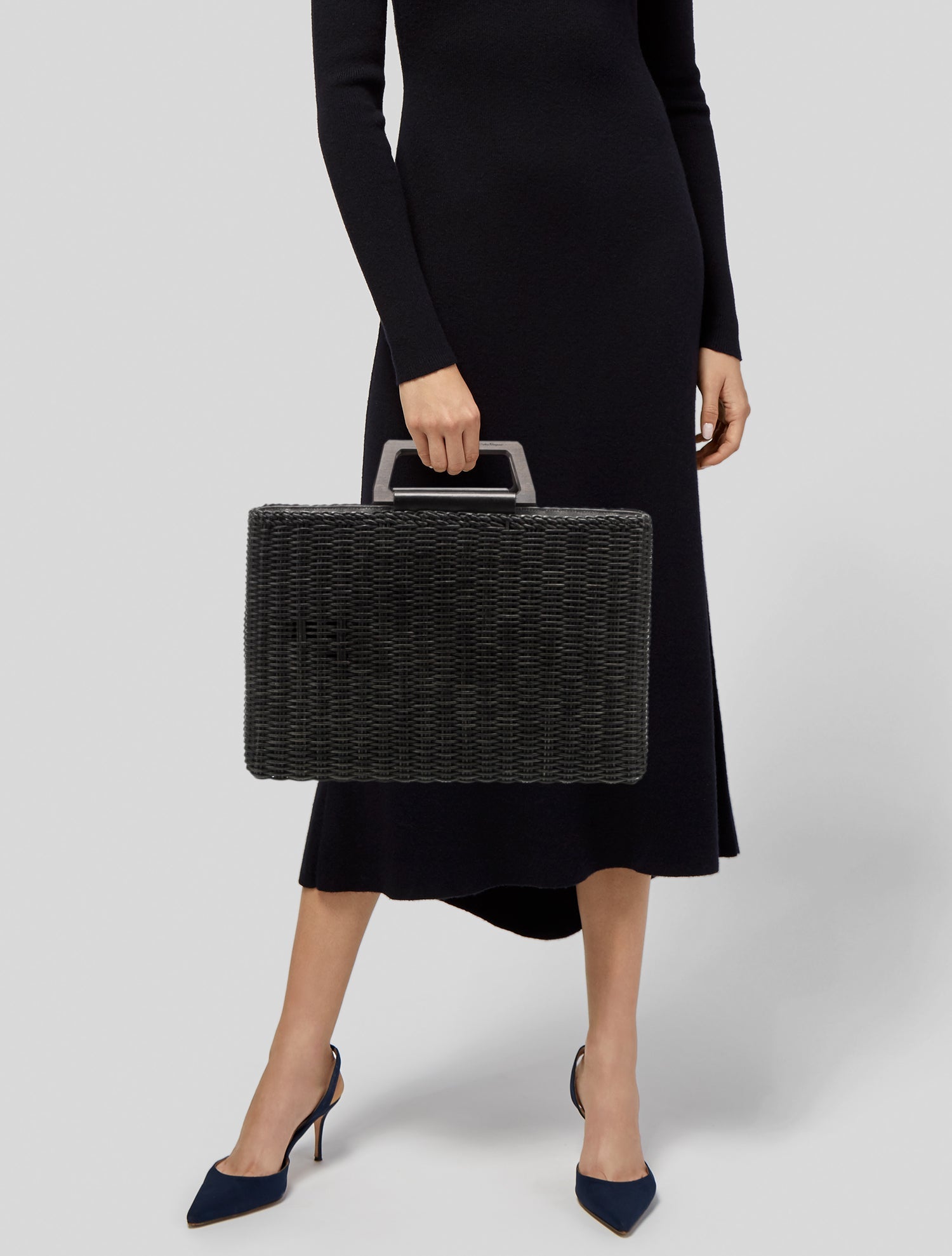 Salvatore Ferragamo Wicker Briefcase