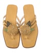 Salvatore Ferragamo Leather Leather Trim Embellishment Slides