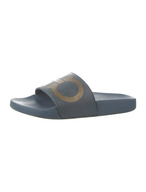 Salvatore Ferragamo Gancini Logo Rubber Slides