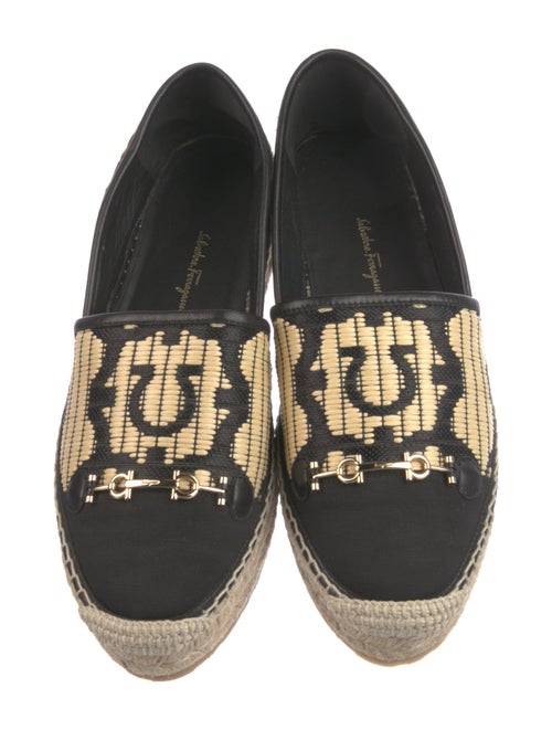 Salvatore Ferragamo Straw Printed Espadrilles