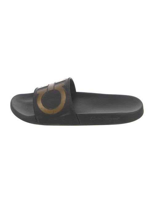 Salvatore Ferragamo Rubber Graphic Print Slides