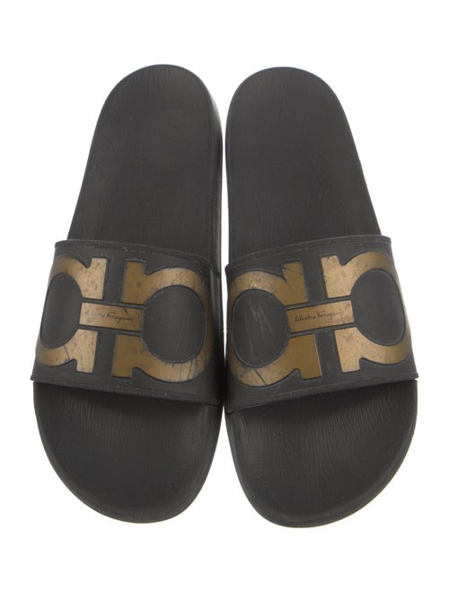 Salvatore Ferragamo Rubber Graphic Print Slides